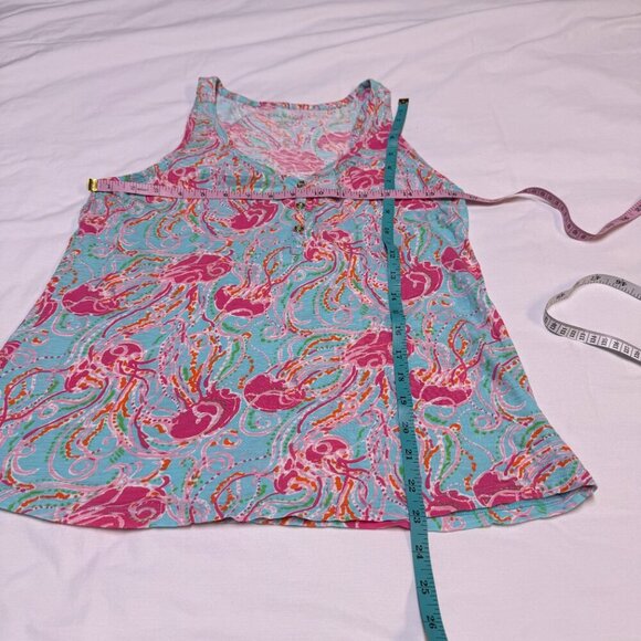 Lilly Pulitzer Hartley Tank Jellies Be Jammin Print Small EUC - Picture 7 of 9